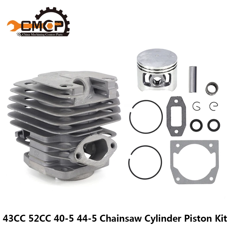 Günstig 1 Set Durchmesser 45mm Kettensäge Zylinder und Kolben Set Fit 52 52cc Kettensäge Ersatzteile für Benzin Öl kettensäge