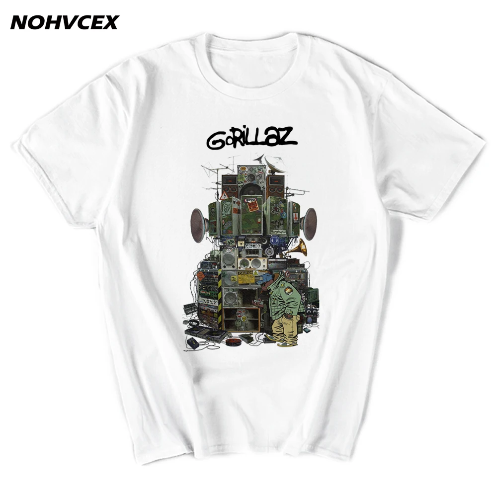 Рубашка Gorillaz с несколькими бумбоксами|men tops|t-shirt ment shirt men |