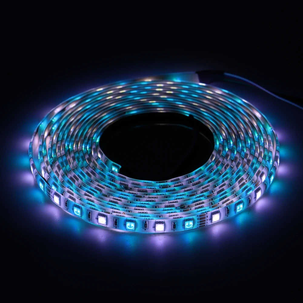 Led Strip 5050 Dc12v 60leds/m Flexible Led Light White/black Pcb Rgb Rgbw  5050 Led Tape 300leds 5m/lot - Led Strip - AliExpress