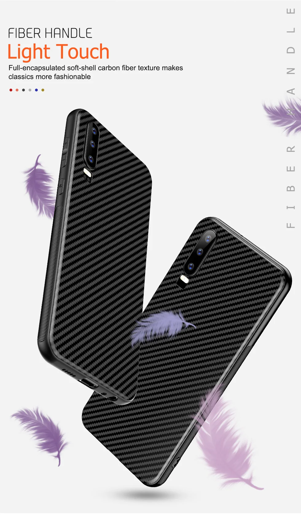 Чехол из углеродного волокна для huawei P20 P30 Lite Pro mate 20 30 Lite Honor Play Y9 Мягкий силиконовый чехол для телефона Ультратонкий черный