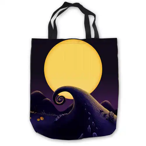 

Custom Canvas nightmare_before_christmas__jack_and_sallyTote Hand Bags Shopping Bag Casual Beach HandBags Foldable 180911-02-48
