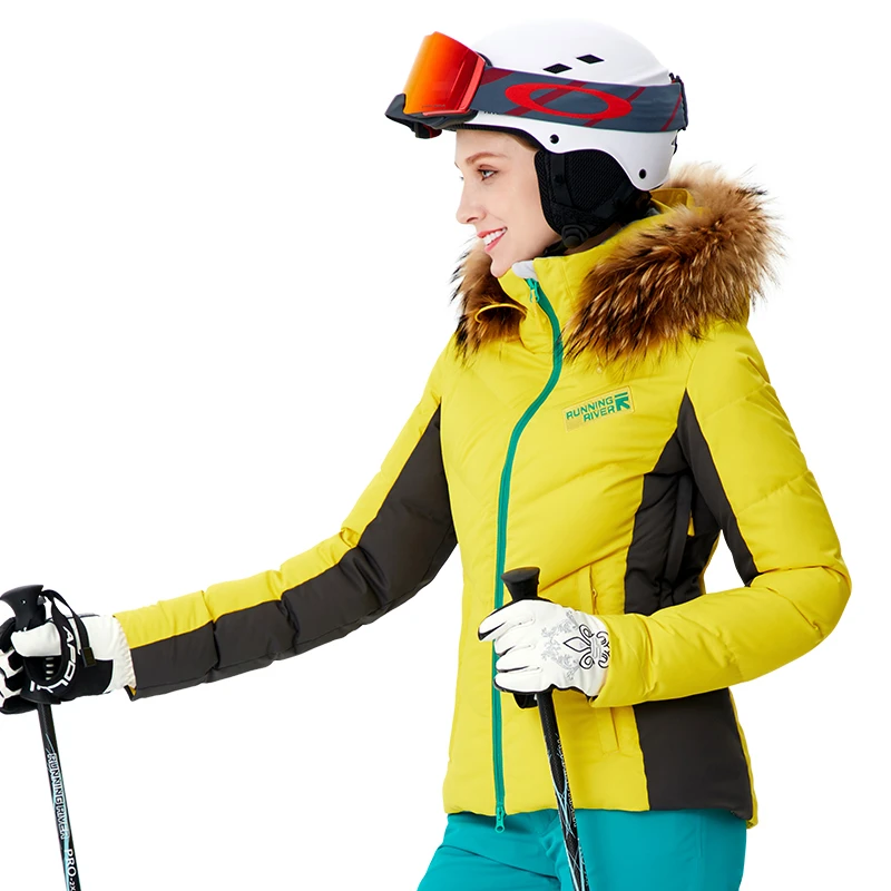 Chaqueta de esquí con capucha para mujer, ropa deportiva profesional de alta calidad, chaquetas para deportes aire libre, marca RUNNING RIVER, 8160|Chaquetas de esquiar| - AliExpress