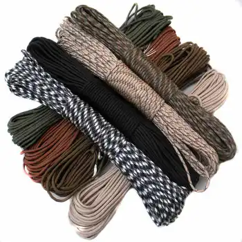 

30.5M length per roll parachute rope outdoor survive hiking tent cudgel knife handle bundling rope outdoor bundling accessories