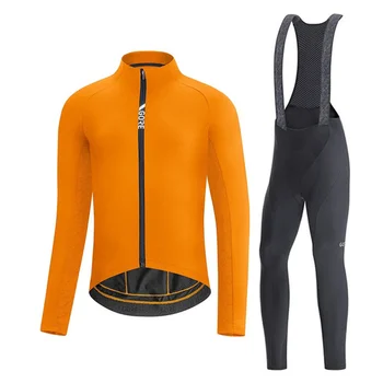 

GORE Pro team Winter Men's Jersey Suit Thermal Fleece Cycling Clothes Outdoor Riding Bike Jersey Mtb Clothing Bib Long Pants Set