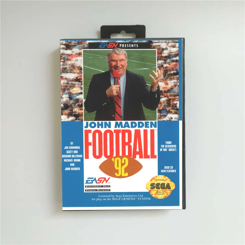 Игровая приставка John Madden Football ➒ 16 бит крышка США в розничной упаковке для Sega