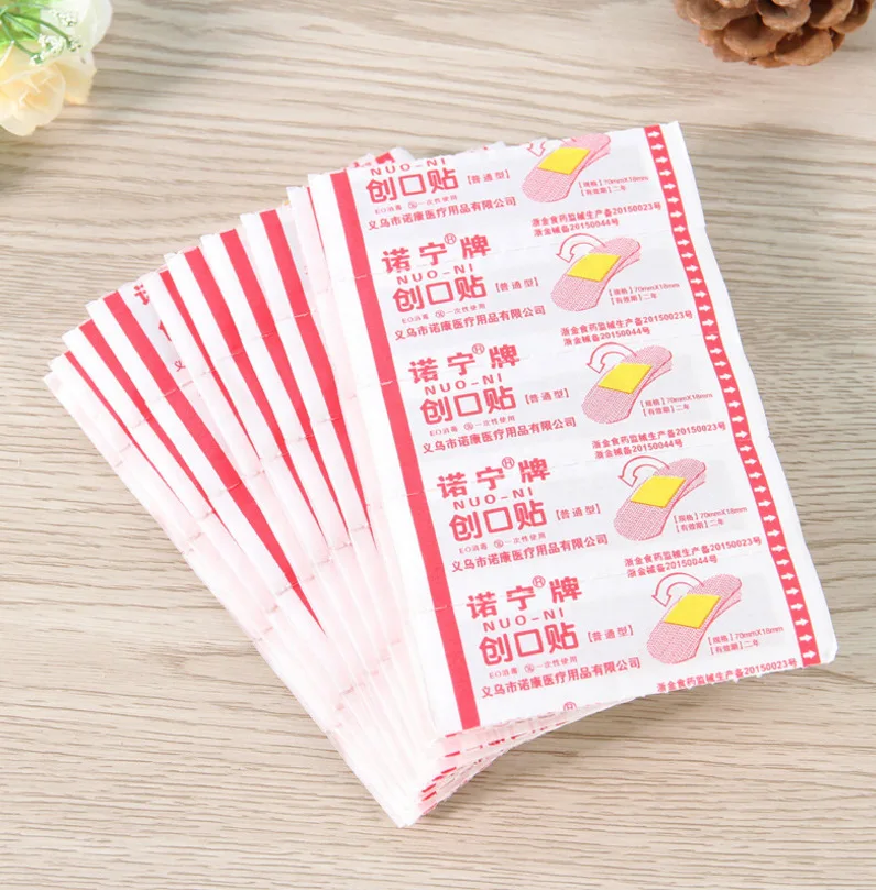 Review 50/100Pcs Waterproof Bandage Band-Aid Hemostatic Adhesive For Kids Children  wound bandage  wound bandage band aid