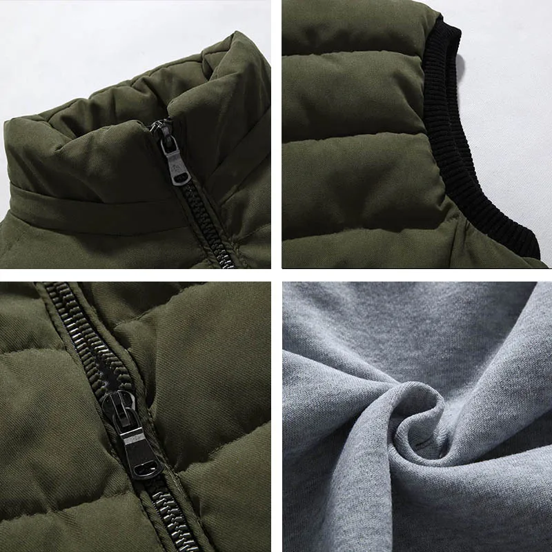 4XL-8XL плюс размер жилет мужской зимний теплый Модный повседневный рабочий жилет с капюшоном на молнии однотонная куртка без рукавов