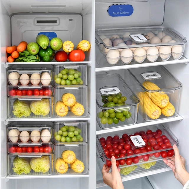 Transparent Refrigerator Vegetable Fruit Storage Box Food Drink Container  Cake Fresh Box Egg Holder Kitchen Cabinet Organization - Storage Boxes &  Bins - AliExpress