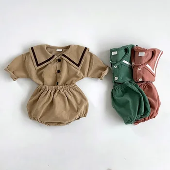 

MILANCEL 2020 baby boys clothes set sailor collar corduroy baby girls clothes set 1st birthday outfit for boy