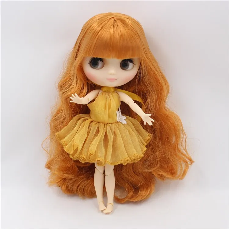 Средний Blyth 1/8 кукла, матовое/гладкое лицо, обнаженный 20 Объединенный корпус, вьющиеся волосы, 20 см Специальное предложение Подарочная игрушка BJD в продаже по низкой цене