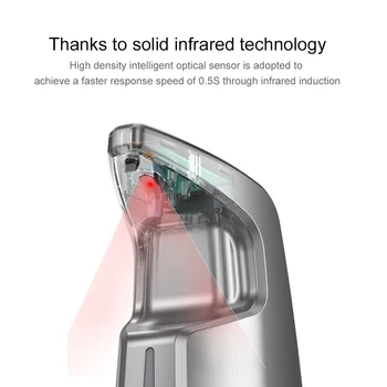 

Infrared Soap Liquid Machine Wall Mounted Soap Liquid Dispenser Silver 450ml Waterproof Soap Machine Soap Dispenser