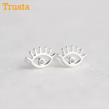 Trusta 925 пробы серебряные женские ювелирные изделия, модные крошечные серьги-гвоздики 11 мм X 7 мм, подарок для девочек, детей, леди, леди, DS132