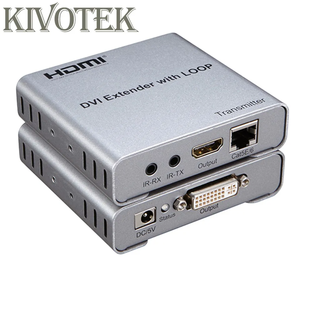 DVI удлинитель адаптер приемопередатчика расширение dvi сигнал 50 м от Trasmitter