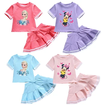 

Snow Queen Children Clothing Summer Toddler Girls Clothes Elsa T-shirt+Skirt Kids Clothes Tracksuit Suit For Girls Clothing Sets