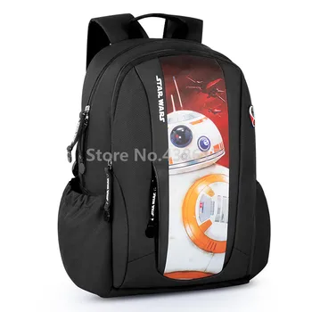 

Black Blue Star Wars BB-8 Stormtrooper Boys Backpack Bag for Junior High University School Student Rucksack Bookbags Travel Bags