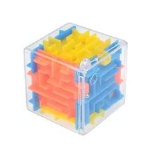Горячая Распродажа 3D кубик лабиринт-головоломка игрушка ручная игра Футляр коробка забавная игра в голову вызов игрушки баланс Развивающие игрушки для детей