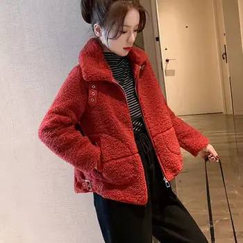 

Women 2021 Autumn Winter Fashion Thicken Warm Teddy Fur Jacket Coat Female Casual Loose Lamb Faux Fur Overcoat Cozy Outwear B249