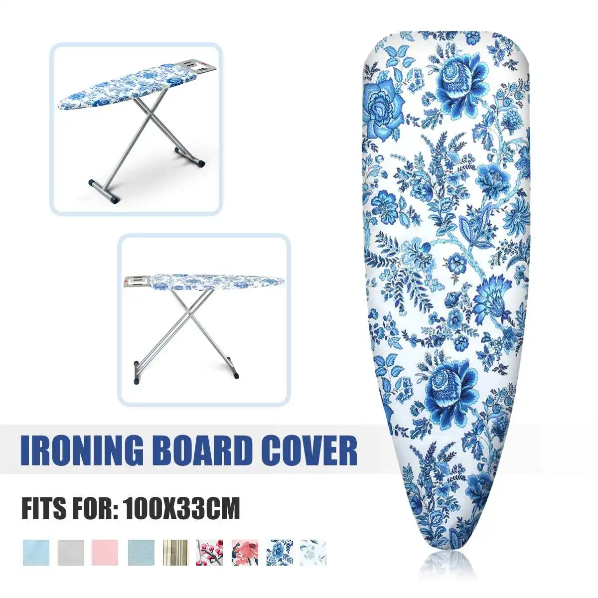 

Portable Cotton Printed Ironing Board Cover Folding Elasticated Household Ironing Board Cover Mat Heat Non-Slip Ironing Pad