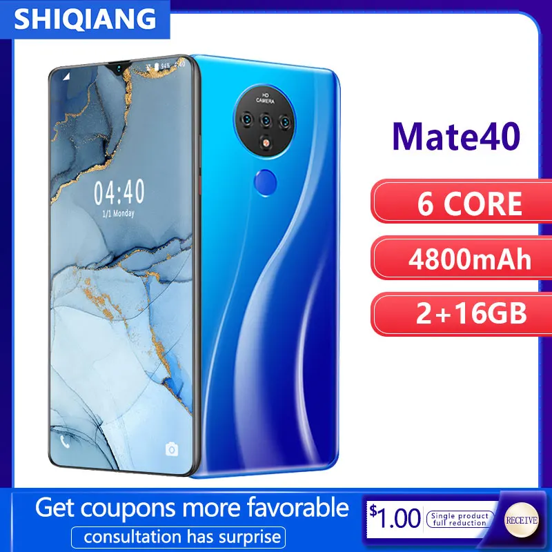 Смартфон SOYES Mate40 Android 10 0 6 7 дюйма 2 + 16 ГБ 5 точек касания 4800 мАч|Смартфоны| |