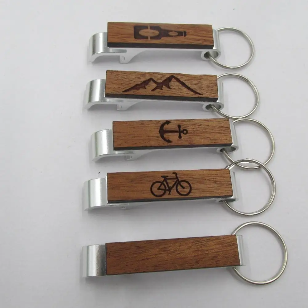 WoodenPortableBottleOpenerKeychainBankAnchorBikeOpenersKey