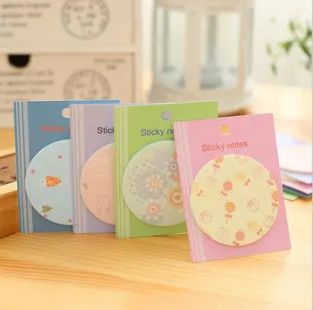 

Free Shipping Cute Kawaii Cartoon Memo Pad Sticky Paper Colored Post It Note For Kids Gift School Supplies Novelty Stationery