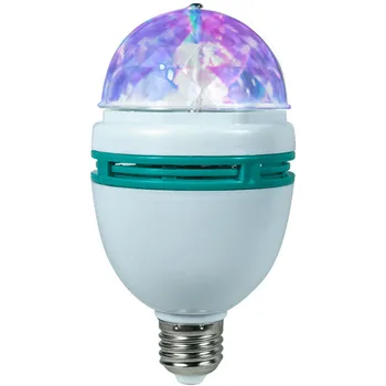 

Full Color 6W RGB Led Lamps E27 Lampada Led Bulb AC 85-265V 110V 220V Auto Rotating Stage Lights Projector For DJ Party Show