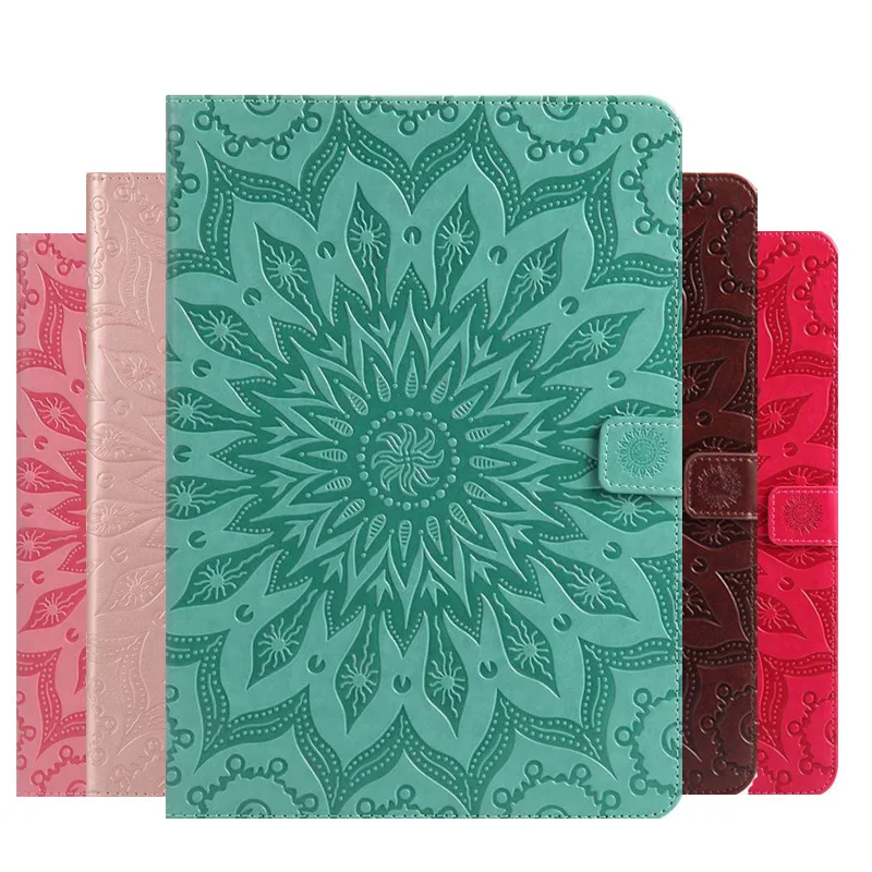 Sunflower Embossed PU Leather Case For iPad Air 3 2019 10.5 inch funda smart cover for pro 2017 tablet +Film+Pen | Компьютеры и офис