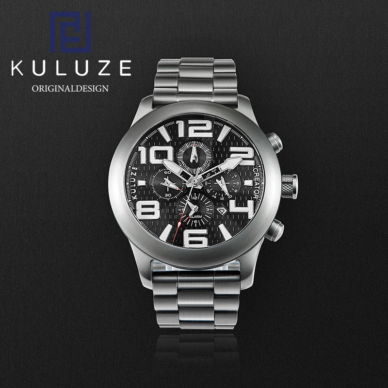 US $107.74 KULUZE Fashion Outdoor Sport Watch Men Multifunction Watches Alarm Clock Chrono Titanium Watch Reloj Hombre