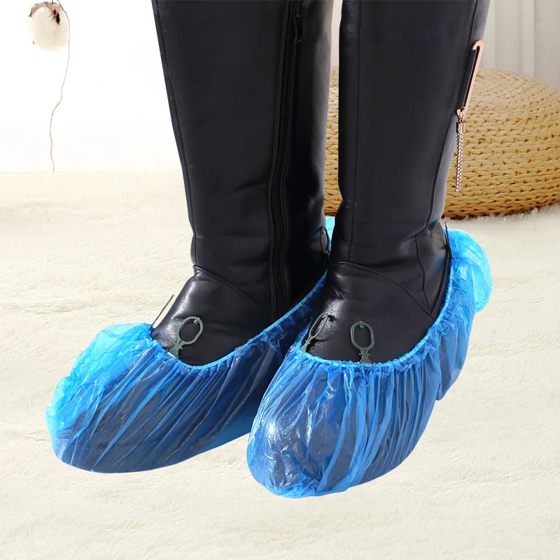 100pcs Disposable Shoes Cover Waterproof Home Outdoor Rainy Clear