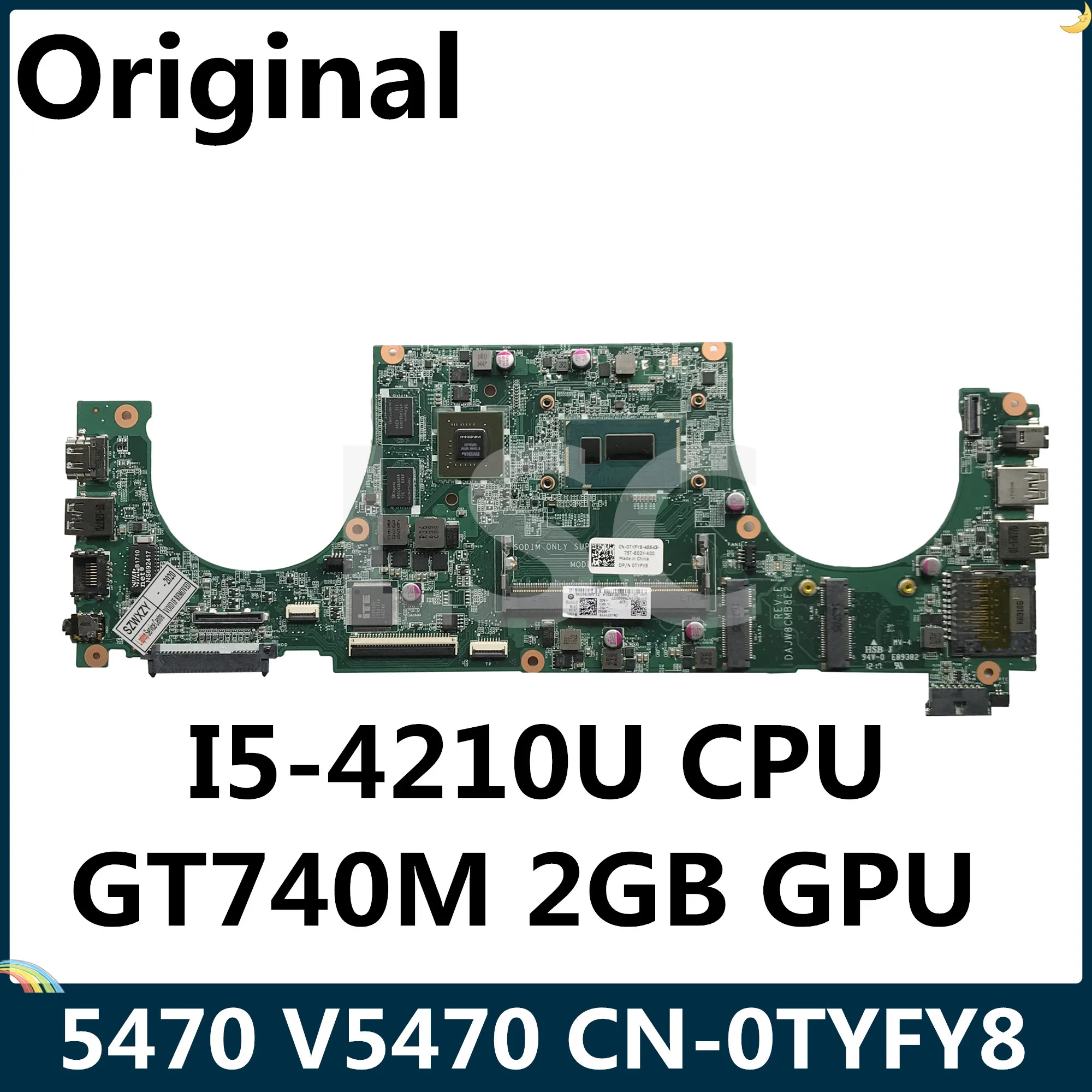 Материнская плата LSC для ноутбука DELL Vostro 5470 V5470 ЦП GT740M 2 Гб GPU с процессором 0 TYFY8