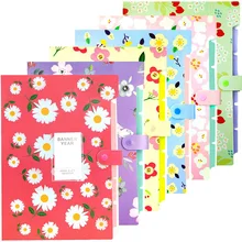 Расширяющаяся папка для файлов-6 пакетов, органайзер для файлов с 5 карманами, папка для документов, для школы и офиса