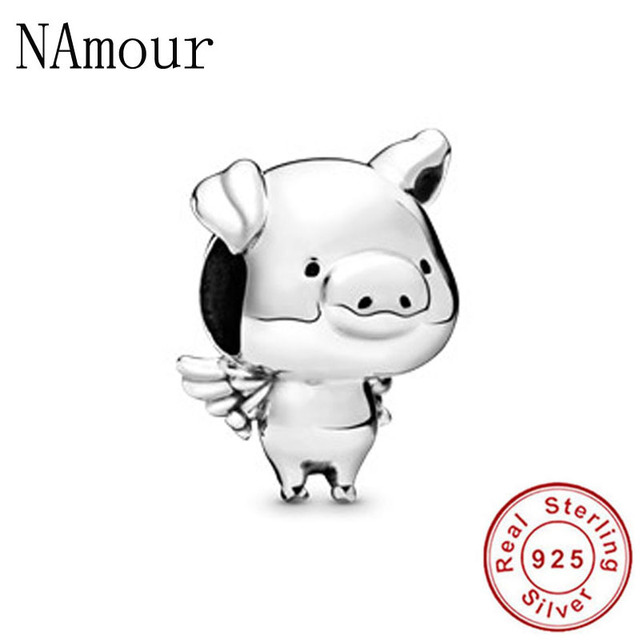 Theo Bear Pig Animal Kingdom Cat Dog Unicorn Bead Fit Original Pandora Charms Silver 925 Bracelet For Women Fashion Jewelry