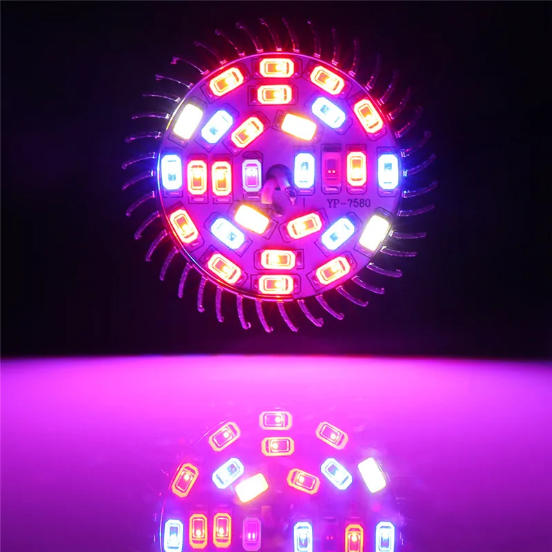 40 шт./лот оптовая продажа LED grow light 28W E27 полный спектр для комнатных теплиц