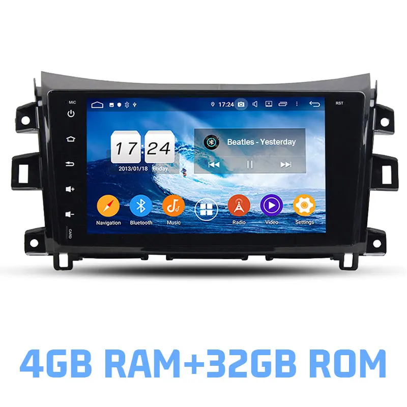 4GB RAM and 32GB ROM Ips DSP Android 9,0+ 4 Гб+ 64 Гб rom автомобильный dvd-плеер Wifi Bluetooth 4,2 радио gps карта для Nissan NAVARA левая - Цвет: 4GB RAM and 32GB ROM