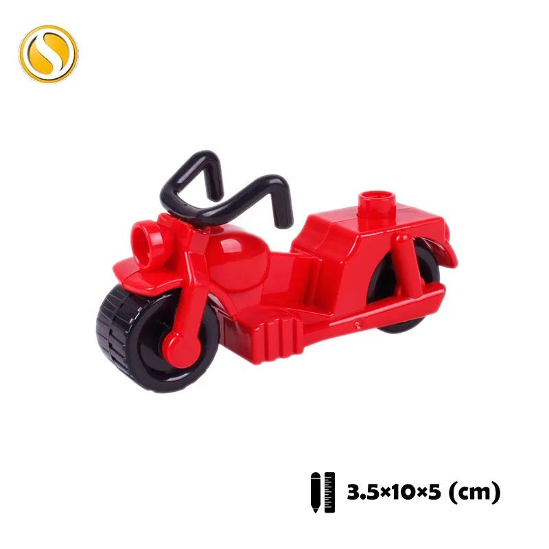 Trailer Car model Airplane Big Building Blocks Vehicle Accessory  Compatible Classic Assemble Bricks Children DIY Toys Girl Gift