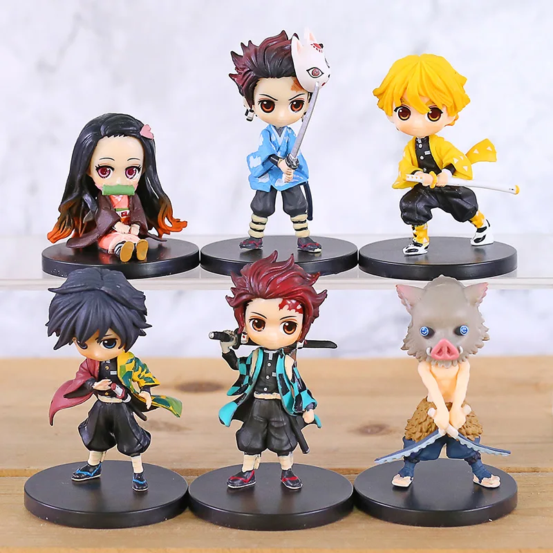 Q Posket Demon Slayer Kimetsu no Yaiba Kamado Tanjirou Nezuko Agatsuma Zenitsu Hashibira Inosuke Tomioka Giyuu фигурки 3 шт./компл. |