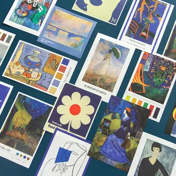 

30 Pcs/set Vintage Materials Paper Van Gogh Oil Painting Pattern Background Paper Note Memo Pad Diy Journal Stationery