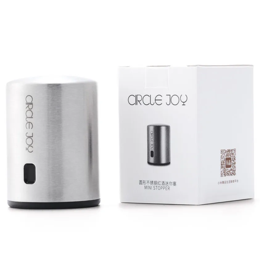 Youpin Circle Joy Smart Wine Stopper Stainless Steel Vacuum Memory Wine Stopper Electric Corks