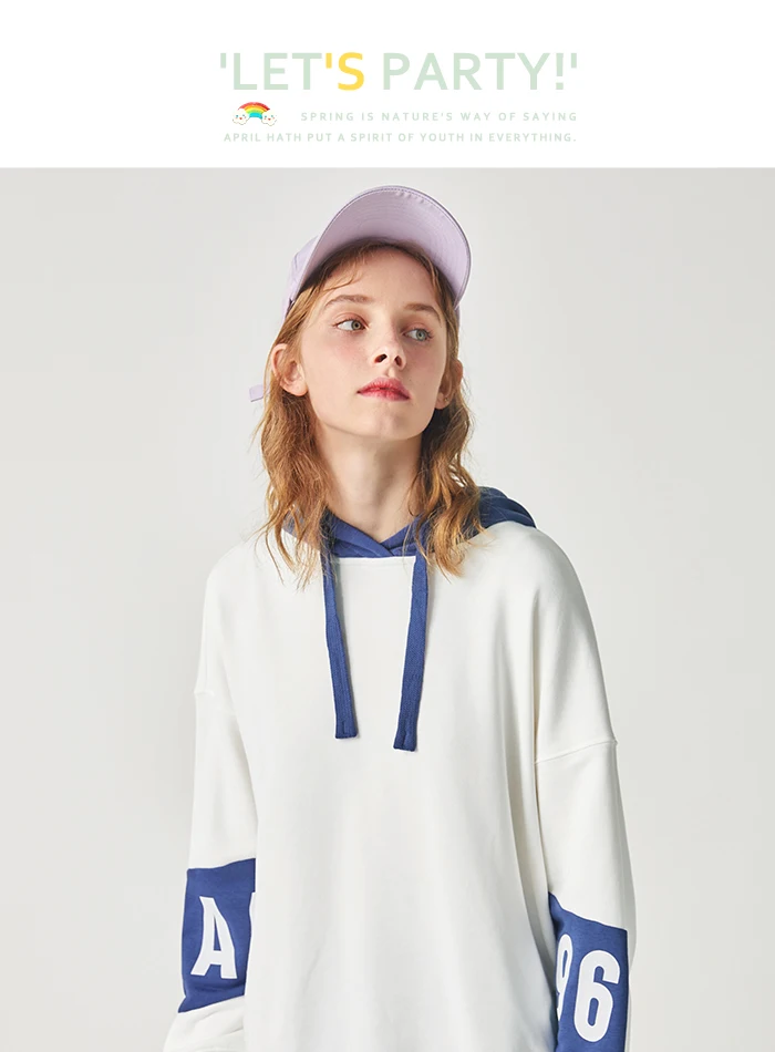 SEMIR толстовки для женщин осень хит цвет с капюшоном Длинная Корейская версия тренд свободные плечи рубашка свитер для женщин