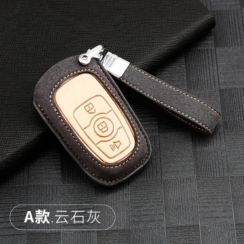 

KEY COVER Leather Car Key Fob Cover for Great Wall Haval H6 2015 C50 Hoist Case Key Wallet Key Chain Auto Accessorie