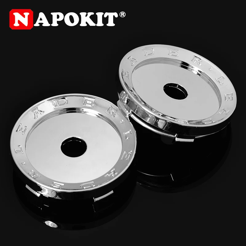 

4Pcs ABS 60mm*44.5mm LEADER Emblem Car Wheel Tire Rims Center Hub Caps Cover Decorative Hubcap for 44mm/44.5mm Flat Logo Emblem