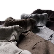 

2021New Autumn and Winter New Men Turtleneck Pullover Sweater Fashion Solid Color Thick and Warm Bottoming Shirt Male