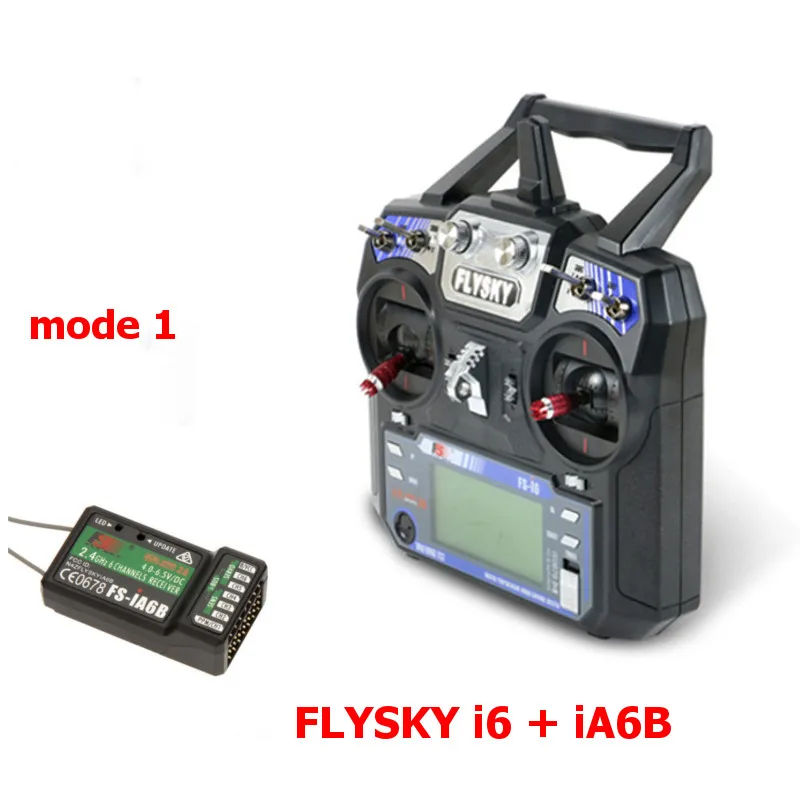 Flysky FS-i6 FS i6 2,4G 6CH передатчик с FS-iA6 FS-iA6B FS-A8S приемник для управляемых вертолетов самолетов небольшой гоночный Дрон с видом от первого лица Mode1 Mode2 - Цвет: Mode 1 I6 with IA6B