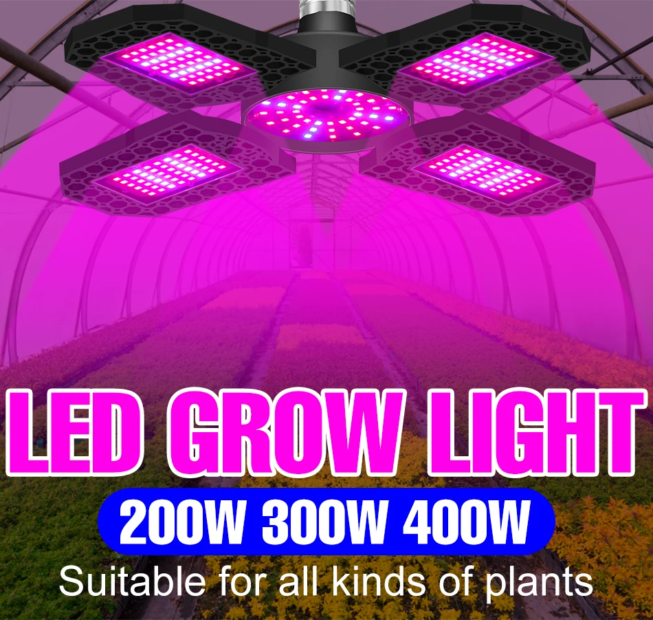 Description Picture 2 of itemPhyto Lamp LED Plant Seeds 220V Grow Light E27 Full Spectrum Hydroponics Lampara LED Panel Bombilla 110V Grow Tent Bulb 300 400W