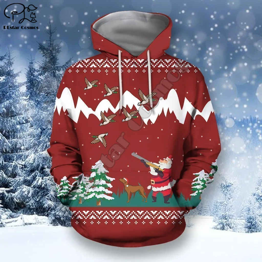 

PLstar Cosmos Merry Christmas Santa Claus 3D Printed Hoodies Sweatshirts Zip Hooded For Men And Women Casual Streetwear Style-30