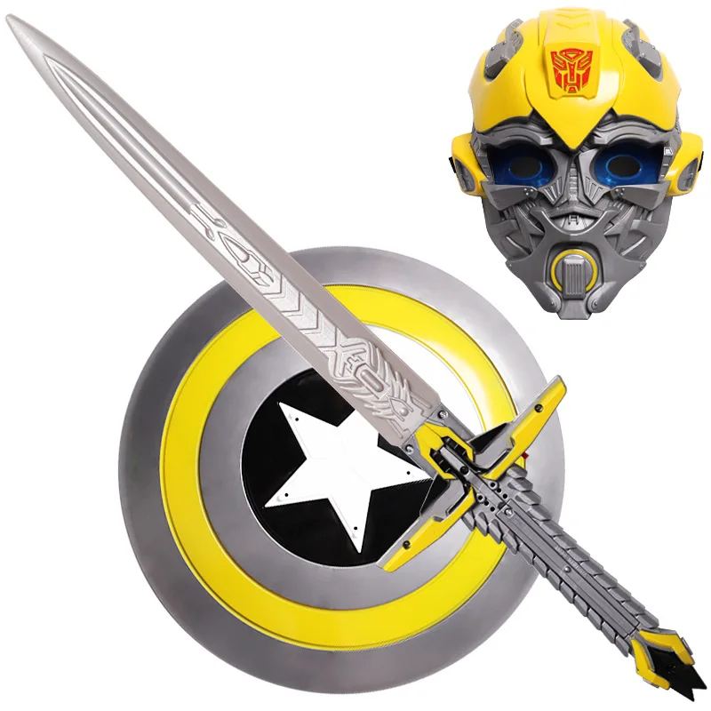 Трансформеры щит воин игрушка комбинация маска Шершень оружие набор Герой Союз оружие комплект одежды