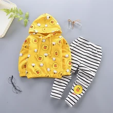 BibiCola/комплекты одежды для маленьких девочек Осенняя повседневная одежда для девочек, толстовки+ штаны, спортивные костюмы из 2 предметов детская одежда для девочек