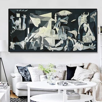 

Picasso Guernica Famous Wall Art Oil Paintings On Canvas Posters Prints Artwork Reproductions Wall Pictures Home Decor Cuadros