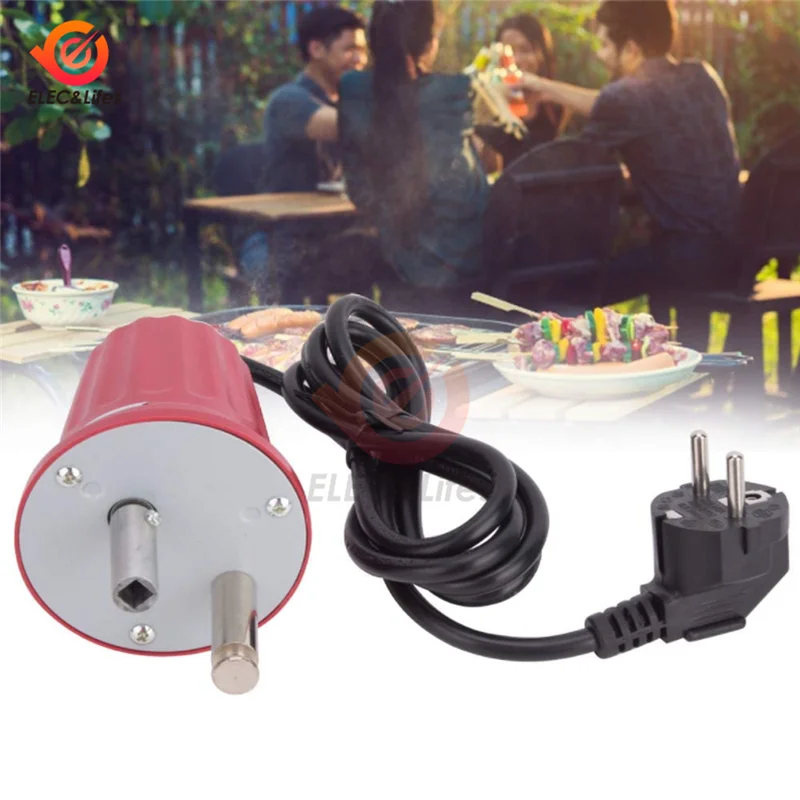 Red Solid Construction Barbecue Grill Rotator Motor BBQ Roast Bracket Accessory High Quality Electric BBQ Motor Barbecue EU Plug
