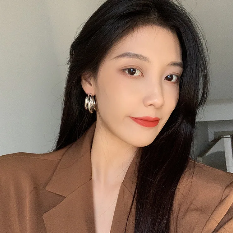 Ear Clip Earrings GRACE JUN Fashion Vintage C shape Hoop Clip on Earrings for Women Non Pierced Earrings Party Birthday Cute Ear Clips